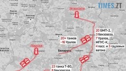 рф перекидає на південь білорусі військову техніку