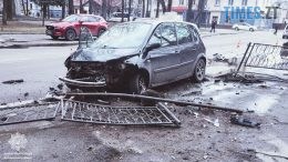 В центрі Житомира не розминулися два легковики: є потерпілі (ФОТО,ВІДЕО)