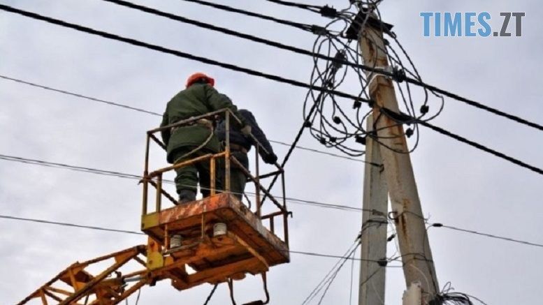 В результаті негоди на Житомирщині 5 населених пунктів залишилися без енергопостачання