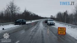 До уваги водіїв! Через ДТП ускладнений рух транспорту на трасі біля Коростеня та на Чуднівському мосту у Житомирі