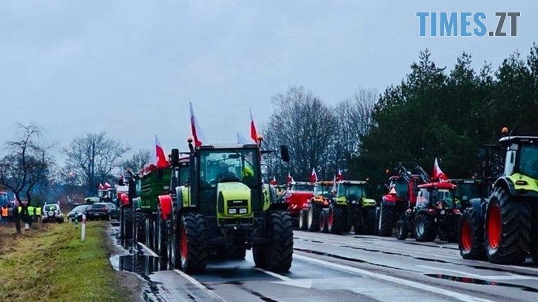 Польські фермери продовжують блокуувати рух ваантажівок на двох КПП на українсько-польському кордоні