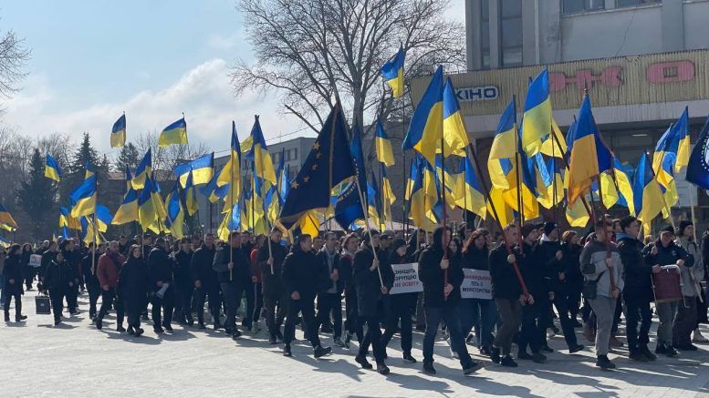 Проти реорганізації та за збереження: студенти Поліського національного університету знову вийшли на акцію