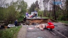 На трасі Іванків-Радомишль під землю провалився пасажирський мікроавтобус: є загиблі