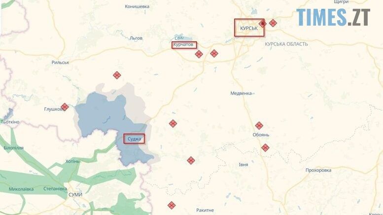 Наразі ЗСУ контролюють на Курщині 100 населених пунктів