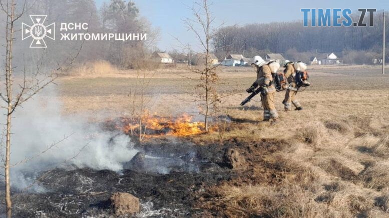 Вогнеборці Житомирщини другий день поспіль намагаються ліквідувати понад 100 пожеж, що виникли в екосистемах області