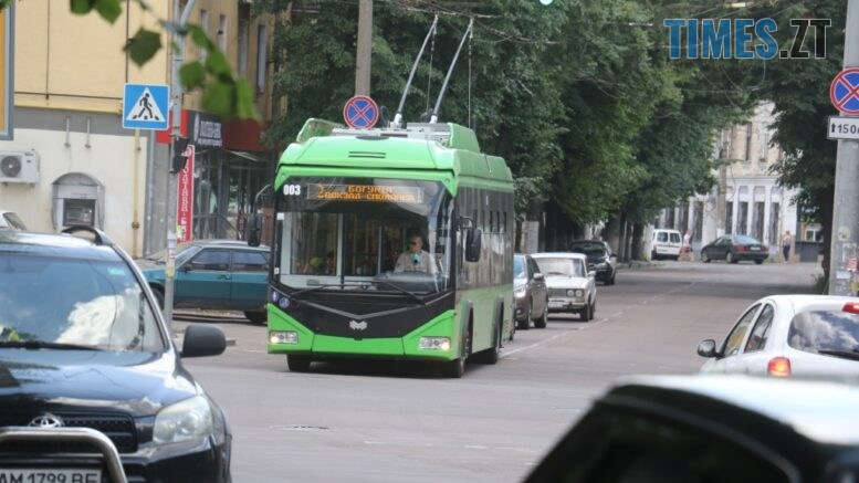 На вихідних у Житомирі тимчасово зупинять рух одного з тролейбусних маршрутів