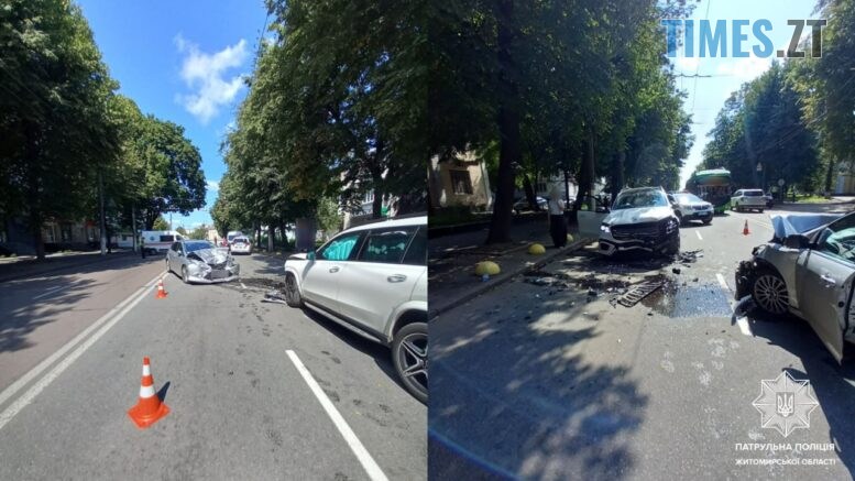 Через ДТП тимчасово ускладнено рух однією з центральних вулиць Житомира