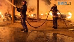 У Житомирі рятувальники ліквідували пожежу на території підприємства