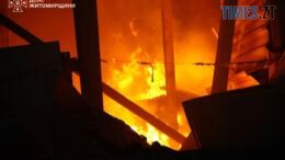 горить цех підприємства на Житомирщині по ячкому росія вдарила безпілотником